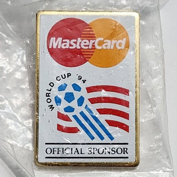 1994 FIFA Soccer World Cup USA Team Lapel Pin Mastercard Official Sponsor Rare - Picture 3 of 7
